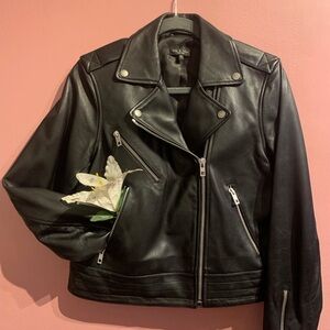 Rag & Bone Black Leather Biker Jacket